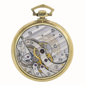 Fine Swiss gold open faced watch Circa 1926 encased in 1936