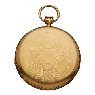 French 18K gold open faced striking pocket watch Circa 1800 French 18K gold open faced striking pocket watch Circa 1800
