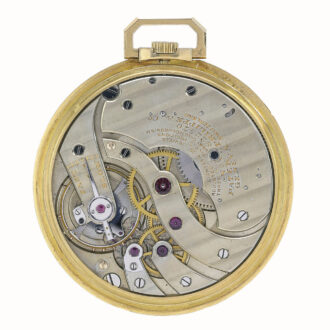 Fine Swiss yellow gold 'Art Deco' open faced watch Circa 1929