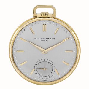 Fine Swiss yellow gold 'Art Deco' open faced watch Circa 1929