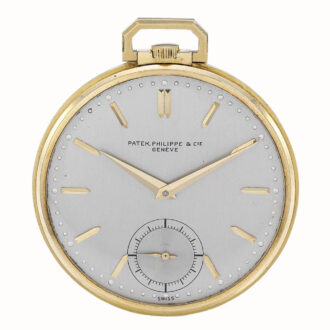 Fine Swiss yellow gold 'Art Deco' open faced watch Circa 1929