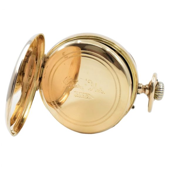 French 18K yellow gold open faced pocket watch Circa 1838-1919 French 18K yellow gold open faced pocket watch Circa 1838-1919