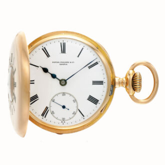 Swiss gold half hunting cased watch Patek Philippe Circa 1893
