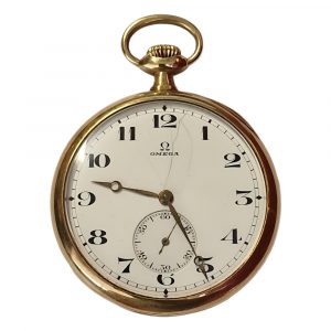 Swiss 18K yellow gold open faced pocket watch Circa 1900