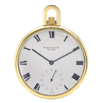 Fine and rare Swiss gold open faced keyless watch Circa 1966