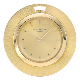 Swiss yellow gold open faced keyless lever watch Circa 1963