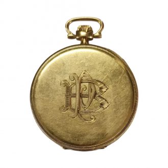 Swiss 18K yellow gold extra plate pocket watch Circa 1900 Swiss 18K yellow gold extra plate pocket watch Circa 1900