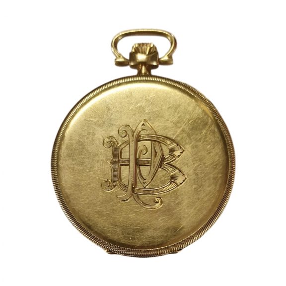 Swiss 18K yellow gold extra plate pocket watch Circa 1900 Swiss 18K yellow gold extra plate pocket watch Circa 1900