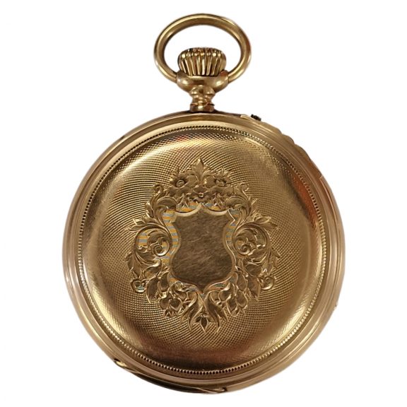 Swiss 18 carat pink gold open faced pocket watch Circa 1900 Swiss 18 carat pink gold open faced pocket watch Circa 1900