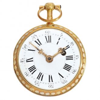 French gold watch with special enamelling technique Circa 1780