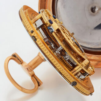Swiss 18k gold quarter repeating cylinder watch Circa 1800