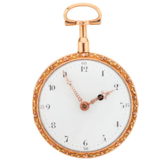 Swiss 18k gold quarter repeating cylinder watch Circa 1800