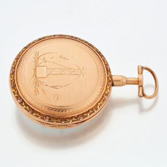 Swiss 18k gold quarter repeating cylinder watch Circa 1800