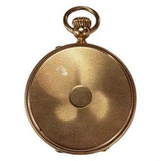 Swiss 18 carat pink gold open faced pocket watch Circa 1900
