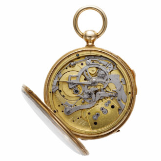 Swiss 18 carat gold minute repeating lever watch Circa 1856