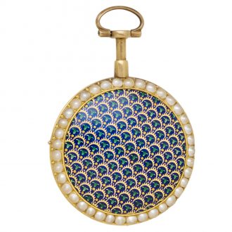 French gold and enamel quarter repeating watch Circa 1775