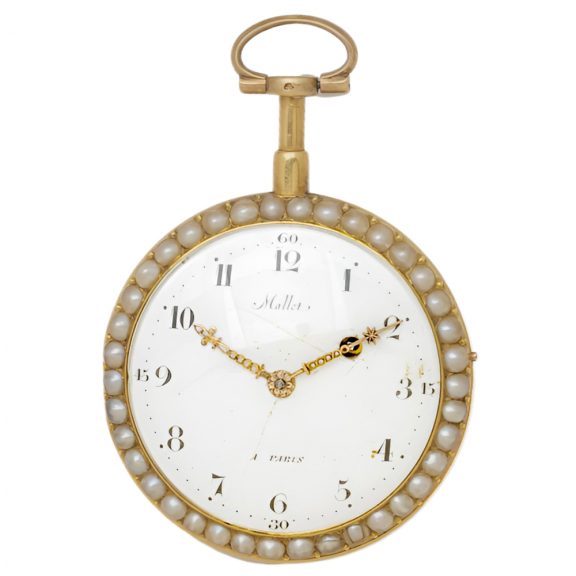 French gold and enamel quarter repeating watch Circa 1775 French gold and enamel quarter repeating watch Circa 1775