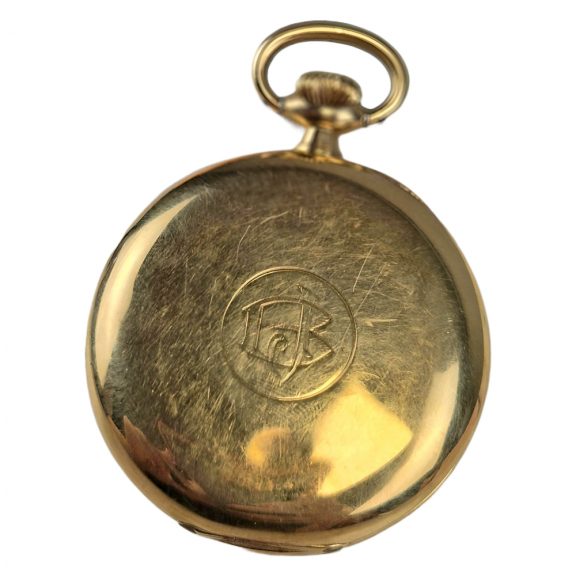Swiss 18K yellow gold open faced pocket watch Circa 1900 Swiss 18K yellow gold open faced pocket watch Circa 1900