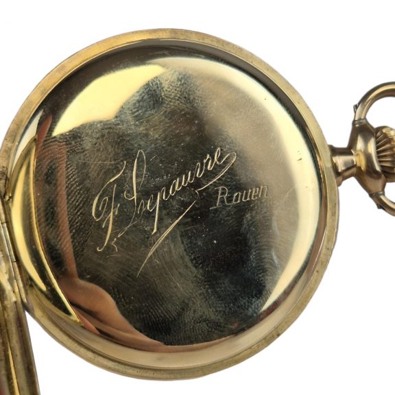 Swiss 18K yellow gold open faced pocket watch Circa 1900 Swiss 18K yellow gold open faced pocket watch Circa 1900