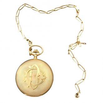 French 18K yellow gold UTI chronometer watch Circa 1910