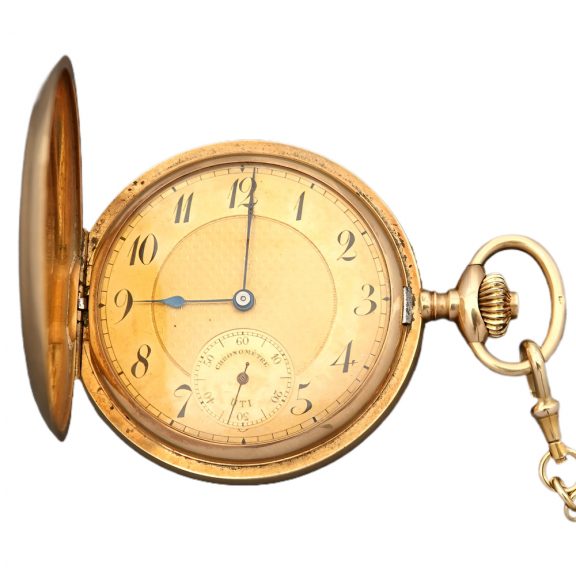 French 18K yellow gold UTI chronometer watch Circa 1910 French 18K yellow gold UTI chronometer watch Circa 1910