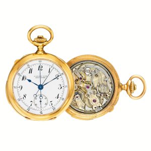 Swiss minute repeating split seconds chronograph Circa 1893