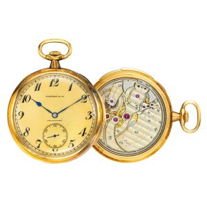 Swiss open faced minute repeating lever watch Circa 1917