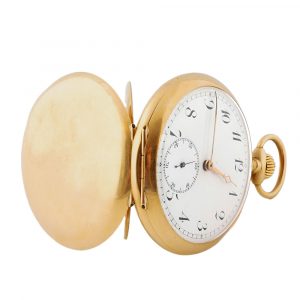 Swiss 18K yellow gold open faced pocket watch Circa 1900