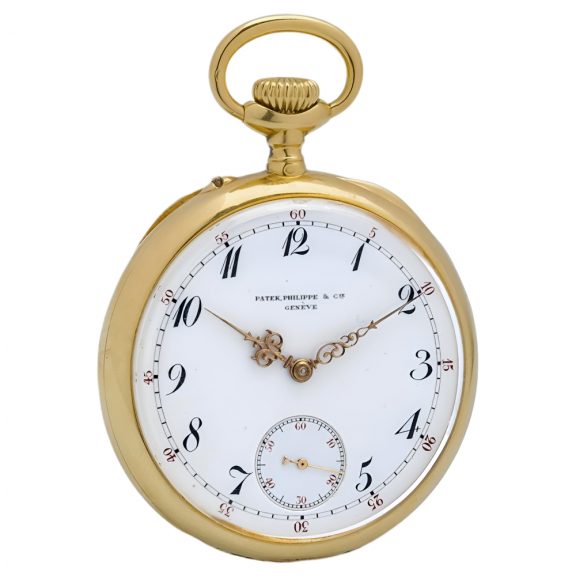 Swiss 18K yellow gold open faced pocket watch Circa 1895 Swiss 18K yellow gold open faced pocket watch Circa 1895