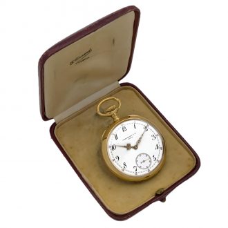 Swiss 18K yellow gold open faced pocket watch Circa 1895 Swiss 18K yellow gold open faced pocket watch Circa 1895