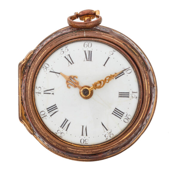 English verge in gilt and tortoiseshell pair cases Circa 1780