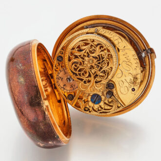 English verge in gilt and tortoiseshell pair cases Circa 1780