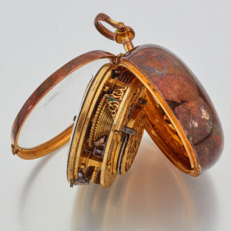 English verge in gilt and tortoiseshell pair cases Circa 1780