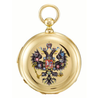 Swiss gold open faced minute repeating lever watch Circa 1870