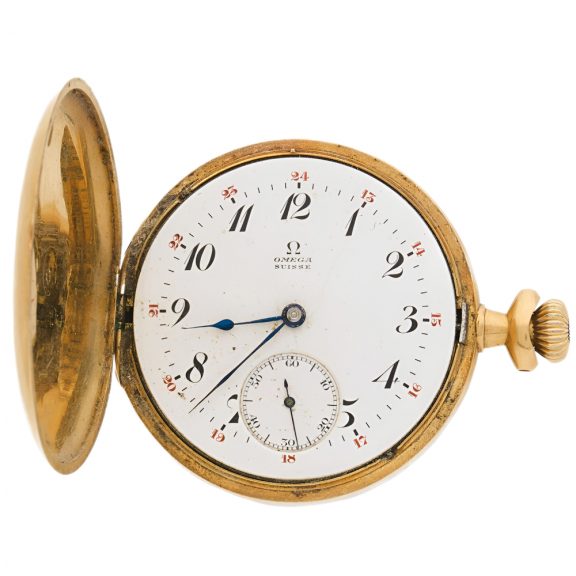 Swiss 18K yellow gold full hunter pocket watch Circa 1900 Swiss 18K yellow gold full hunter pocket watch Circa 1900