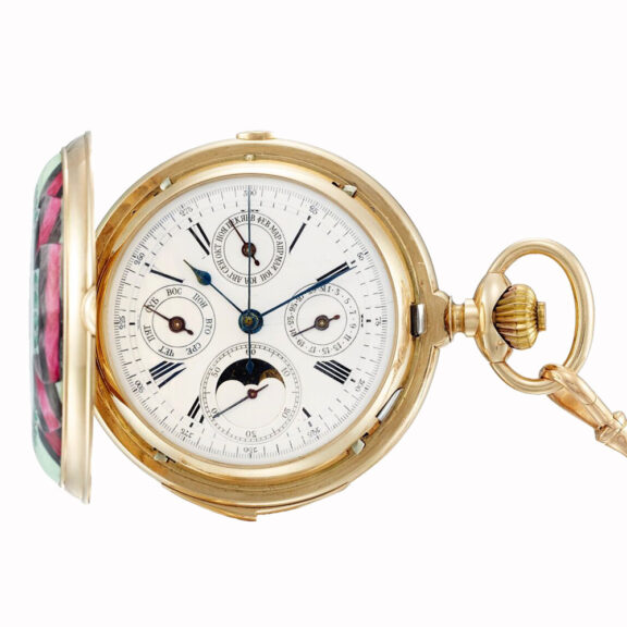Swiss 14k gold quarter repeating calendar watch Circa 1880 Swiss 14k gold quarter repeating calendar watch Circa 1880
