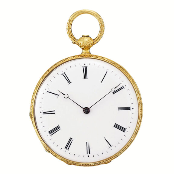 Swiss gold and enamel lever by Patek Philippe Circa 1853 Swiss gold and enamel lever by Patek Philippe Circa 1853