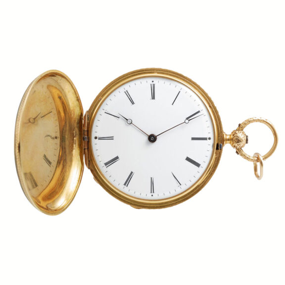 Swiss yellow gold, enamel and diamond set watch Circa 1855 Swiss yellow gold, enamel and diamond set watch Circa 1855