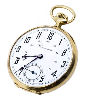 French 18K yellow gold chronometer pocket watch Circa 1910