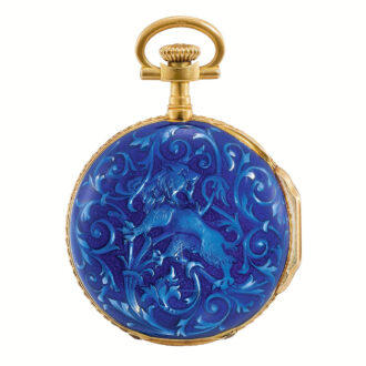 Swiss attractive 18 carat gold and enamel watch Circa 1897