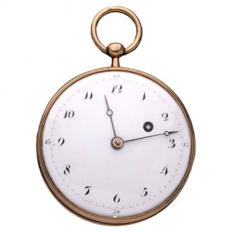 French 18 carat gold Rooster verge pocket watch Circa 1805