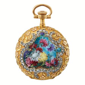 Swiss lady's gold, enamel and diamond set watch Circa 1899