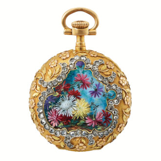 Swiss lady's gold, enamel and diamond set watch Circa 1899