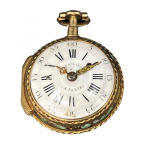 French 18K gold quarter repeating pocket watch Circa 1770