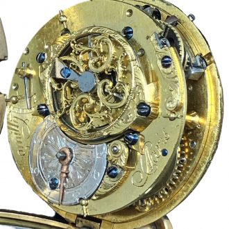 French 18K gold quarter repeating pocket watch Circa 1770