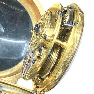 French 18K gold quarter repeating pocket watch Circa 1770