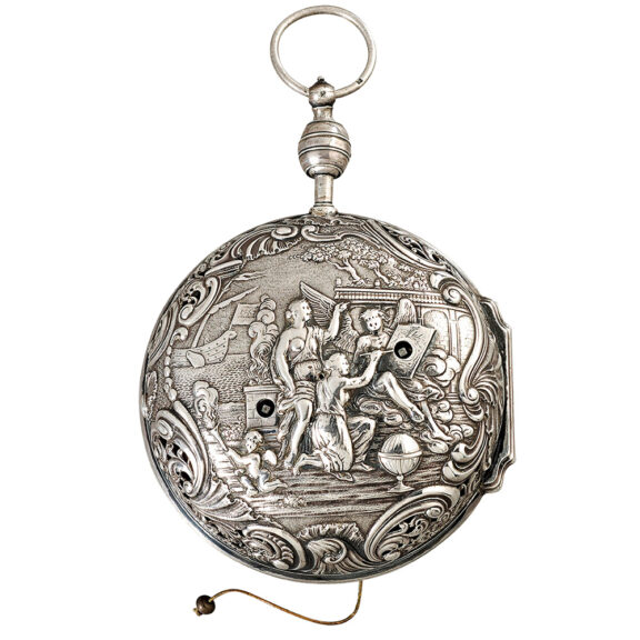 German silver hour repeating coach clock with alarm Circa 1750 German silver hour repeating coach clock with alarm Circa 1750