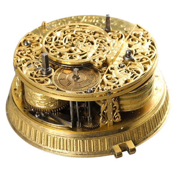 German silver hour repeating coach clock with alarm Circa 1750 German silver hour repeating coach clock with alarm Circa 1750