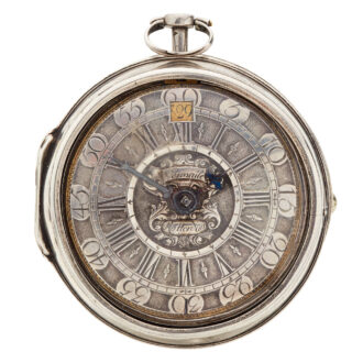 Dutch verge with date and silver champleve dial Circa 1720