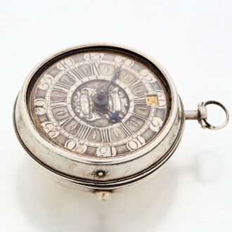Dutch verge with date and silver champleve dial Circa 1720